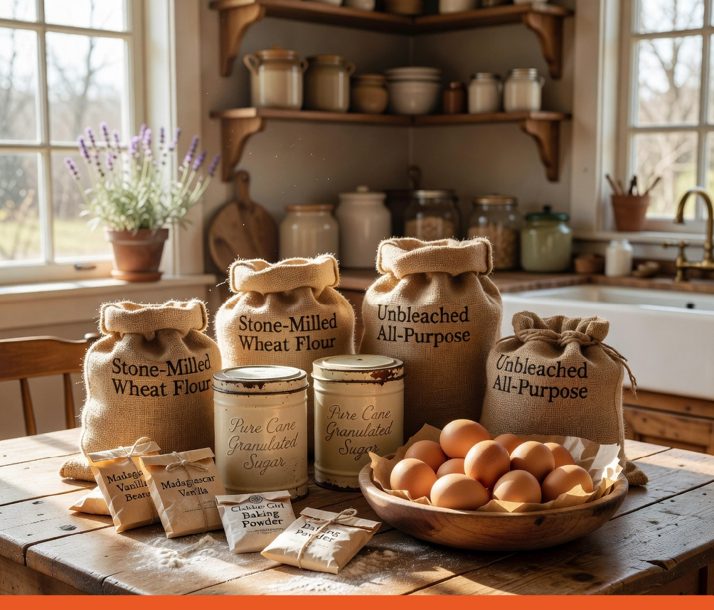 Baking ingredients raw flours